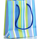 شنط دعايا ورقية مخططة – ألوان متعددة